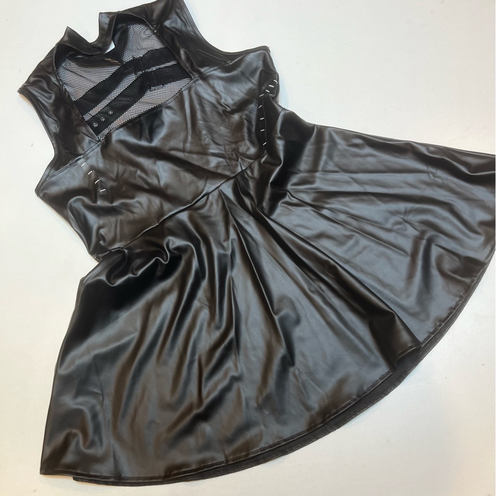 DC Black Faux Leather Apparel